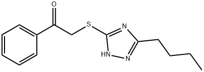 2-[(5-butyl-4H-1,2,4-triazol-3-yl)sulfanyl]-1-phenylethanone Structure