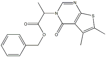 benzyl 2-(5,6-dimethyl-4-oxothieno[2,3-d]pyrimidin-3(4H)-yl)propanoate Structure