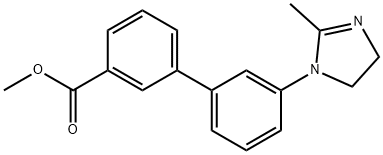 [1,1'-Biphenyl]-3-carboxylic acid, 3'-(4,5-dihydro-2-Methyl-1H-iMidazol-1-yl)-, Methyl ester Struktur