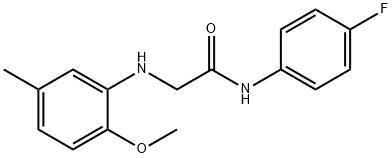 N-(4-fluorophenyl)-2-[(2-methoxy-5-methylphenyl)amino]acetamide Structure