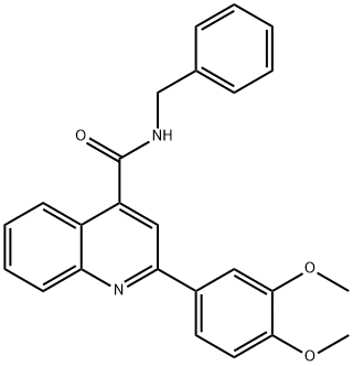 N-benzyl-2-(3,4-dimethoxyphenyl)-4-quinolinecarboxamide Structure