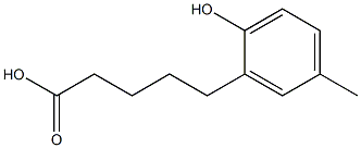 Benzenepentanoic acid, 2-hydroxy-5-Methyl 化学構造式