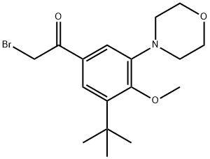 Ethanone, 2-broMo-1-[3-(1,1-diMethylethyl)-4-Methoxy-5-(4-Morpholinyl)phenyl]- Structure