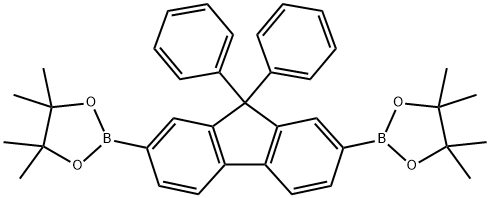 2,2'-(9,9-diphenyl-9H-fluorene-2,7-diyl)bis(4,4,5,5-tetramethyl-1,3,2-dioxaborolane) Struktur