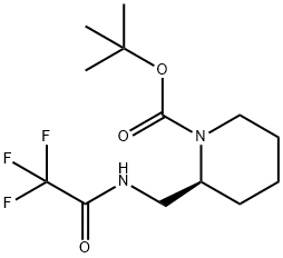 1-Piperidinecarboxylic acid, 2-[[(trifluoroacetyl)amino]methyl]-, 1,1-dimethylethyl ester, (2S)- Structure