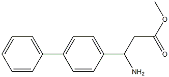 methyl 3-amino-3-(4-phenylphenyl)propanoate Struktur