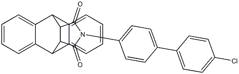 17-(4'-chloro[1,1'-biphenyl]-4-yl)-17-azapentacyclo[6.6.5.0~2,7~.0~9,14~.0~15,19~]nonadeca-2,4,6,9,11,13-hexaene-16,18-dione 结构式