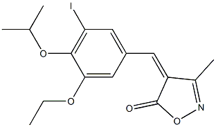 4-(3-ethoxy-5-iodo-4-isopropoxybenzylidene)-3-methylisoxazol-5(4H)-one 结构式