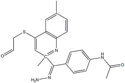 N-[4-(2-{[(2,6-dimethyl-4-quinolinyl)sulfanyl]acetyl}carbohydrazonoyl)phenyl]acetamide Structure