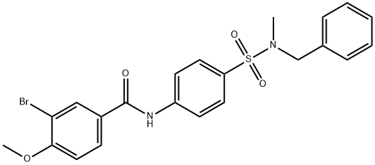 N-(4-{[benzyl(methyl)amino]sulfonyl}phenyl)-3-bromo-4-methoxybenzamide 化学構造式