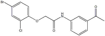 N-(3-acetylphenyl)-2-(4-bromo-2-chlorophenoxy)acetamide Struktur