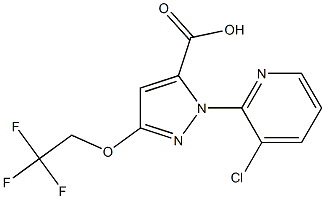 1-(3-chloropyridin-2-yl)-3-(2,2,2-trifluoroethoxy)-1H-pyrazole-5-carboxylic acid 结构式