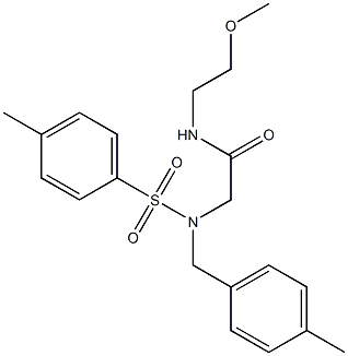N-(2-methoxyethyl)-2-{(4-methylbenzyl)[(4-methylphenyl)sulfonyl]amino}acetamide,500134-45-2,结构式