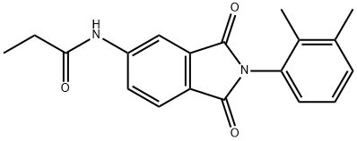 N-[2-(2,3-dimethylphenyl)-1,3-dioxo-2,3-dihydro-1H-isoindol-5-yl]propanamide 化学構造式