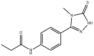 N-[4-(4-methyl-5-thioxo-4,5-dihydro-1H-1,2,4-triazol-3-yl)phenyl]propanamide,500266-22-8,结构式