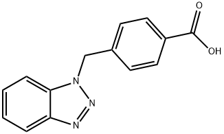 4-(1H-Benzotriazol-1-ylmethyl)benzoic acid 化学構造式