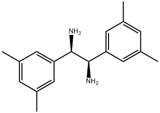 1,2-Ethanediamine, 1,2-bis(3,5-dimethylphenyl)-, (1R,2R)-, 503112-15-0, 结构式