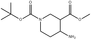 1,3-Piperidinedicarboxylic acid, 4-amino-, 1-(1,1-dimethylethyl) 3-methyl ester Struktur