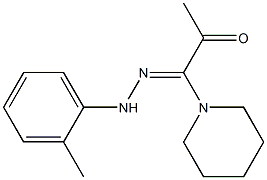 1-[(2-methylphenyl)hydrazono]-1-(1-piperidinyl)acetone Struktur