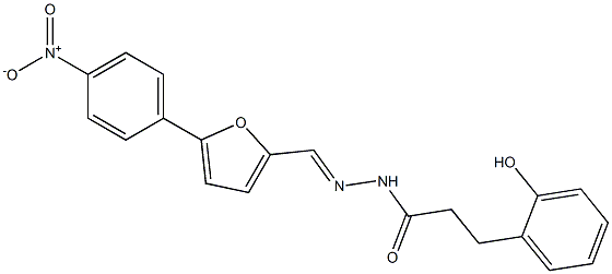 N'-[(5-{4-nitrophenyl}-2-furyl)methylene]-3-(2-hydroxyphenyl)propanohydrazide Structure