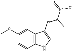 5-甲氧基-3-(2-硝基-顺-丙烯基)-吲哚, 50526-21-1, 结构式