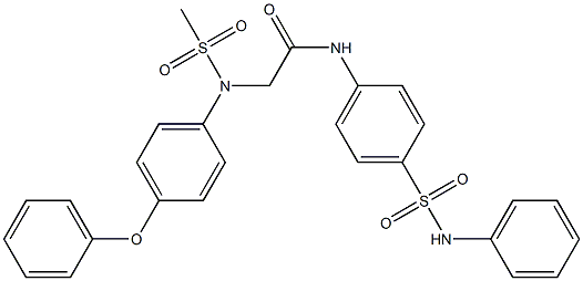 N-[4-(anilinosulfonyl)phenyl]-2-[(methylsulfonyl)-4-phenoxyanilino]acetamide Struktur