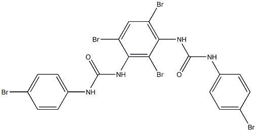 N-(4-bromophenyl)-N'-(2,4,6-tribromo-3-{[(4-bromoanilino)carbonyl]amino}phenyl)urea Structure