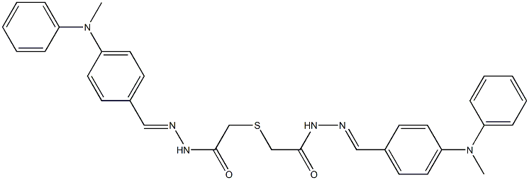 N'-[4-(methylanilino)benzylidene]-2-[(2-{2-[4-(methylanilino)benzylidene]hydrazino}-2-oxoethyl)sulfanyl]acetohydrazide Structure