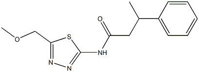 N-[5-(methoxymethyl)-1,3,4-thiadiazol-2-yl]-3-phenylbutanamide Struktur