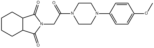2-{2-[4-(4-methoxyphenyl)piperazin-1-yl]-2-oxoethyl}hexahydro-1H-isoindole-1,3(2H)-dione,510764-10-0,结构式