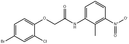 511250-74-1 2-(4-bromo-2-chlorophenoxy)-N-(2-methyl-3-nitrophenyl)acetamide