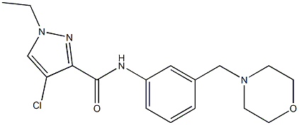 4-chloro-1-ethyl-N-[3-(4-morpholinylmethyl)phenyl]-1H-pyrazole-3-carboxamide|