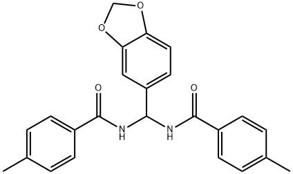 N-{1,3-benzodioxol-5-yl[(4-methylbenzoyl)amino]methyl}-4-methylbenzamide Structure