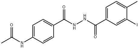 N-(4-{[2-(3-iodo-4-methylbenzoyl)hydrazino]carbonyl}phenyl)acetamide Struktur