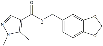 N-(1,3-benzodioxol-5-ylmethyl)-1,5-dimethyl-1H-pyrazole-4-carboxamide Structure