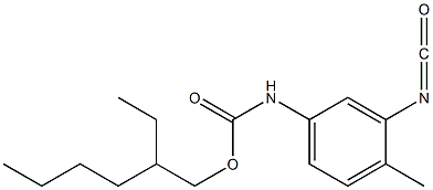 2-ethylhexyl N-(3-isocyanato-4-methylphenyl)carbamate Struktur