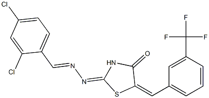 2,4-dichlorobenzaldehyde {4-oxo-5-[3-(trifluoromethyl)benzylidene]-1,3-thiazolidin-2-ylidene}hydrazone Structure