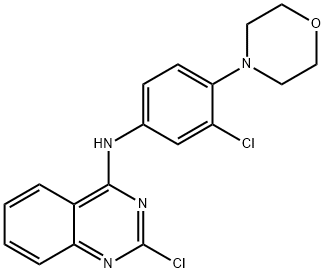 2-chloro-N-(3-chloro-4-morpholin-4-ylphenyl)quinazolin-4-amine 结构式