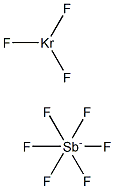 krypton trifluoride hexafluoroantimonate Structure