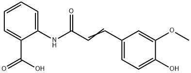 2-[[3-(4-Hydroxy-3-methoxyphenyl)-1-oxo-2-propen-1-yl]amino]benzoic acid 结构式