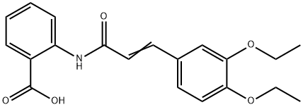 2-[[3-(3,4-Diethoxyphenyl)-1-oxo-2-propen-1-yl]amino]benzoic acid Struktur