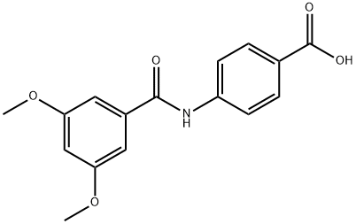 4-[(3,5-dimethoxybenzoyl)amino]benzoic acid 化学構造式