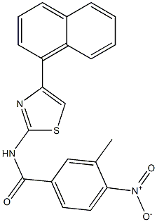 4-nitro-3-methyl-N-[4-(1-naphthyl)-1,3-thiazol-2-yl]benzamide Structure