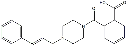 6-[(4-cinnamyl-1-piperazinyl)carbonyl]-3-cyclohexene-1-carboxylic acid Structure
