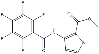 methyl 3-[(2,3,4,5,6-pentafluorobenzoyl)amino]-2-thiophenecarboxylate Struktur