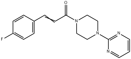2-{4-[3-(4-fluorophenyl)acryloyl]-1-piperazinyl}pyrimidine Structure