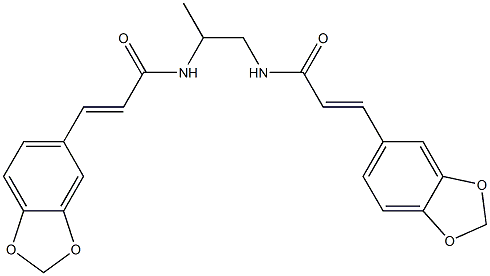 3-(1,3-benzodioxol-5-yl)-N-(2-{[3-(1,3-benzodioxol-5-yl)acryloyl]amino}-1-methylethyl)acrylamide Structure