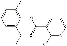 2-chloro-N-(2-ethyl-6-methylphenyl)pyridine-3-carboxamide,550354-47-7,结构式