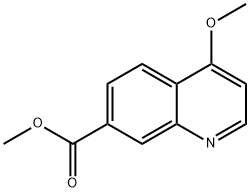 7-Quinolinecarboxylic acid, 4-methoxy-, methyl ester Struktur