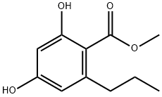 2,4-dihydroxy-6-propyl-benzoic acid methyl ester Struktur